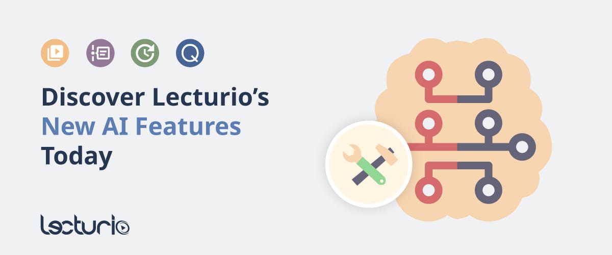 Ai features crm header Image header that invites viewer to discover lecturio's ai features