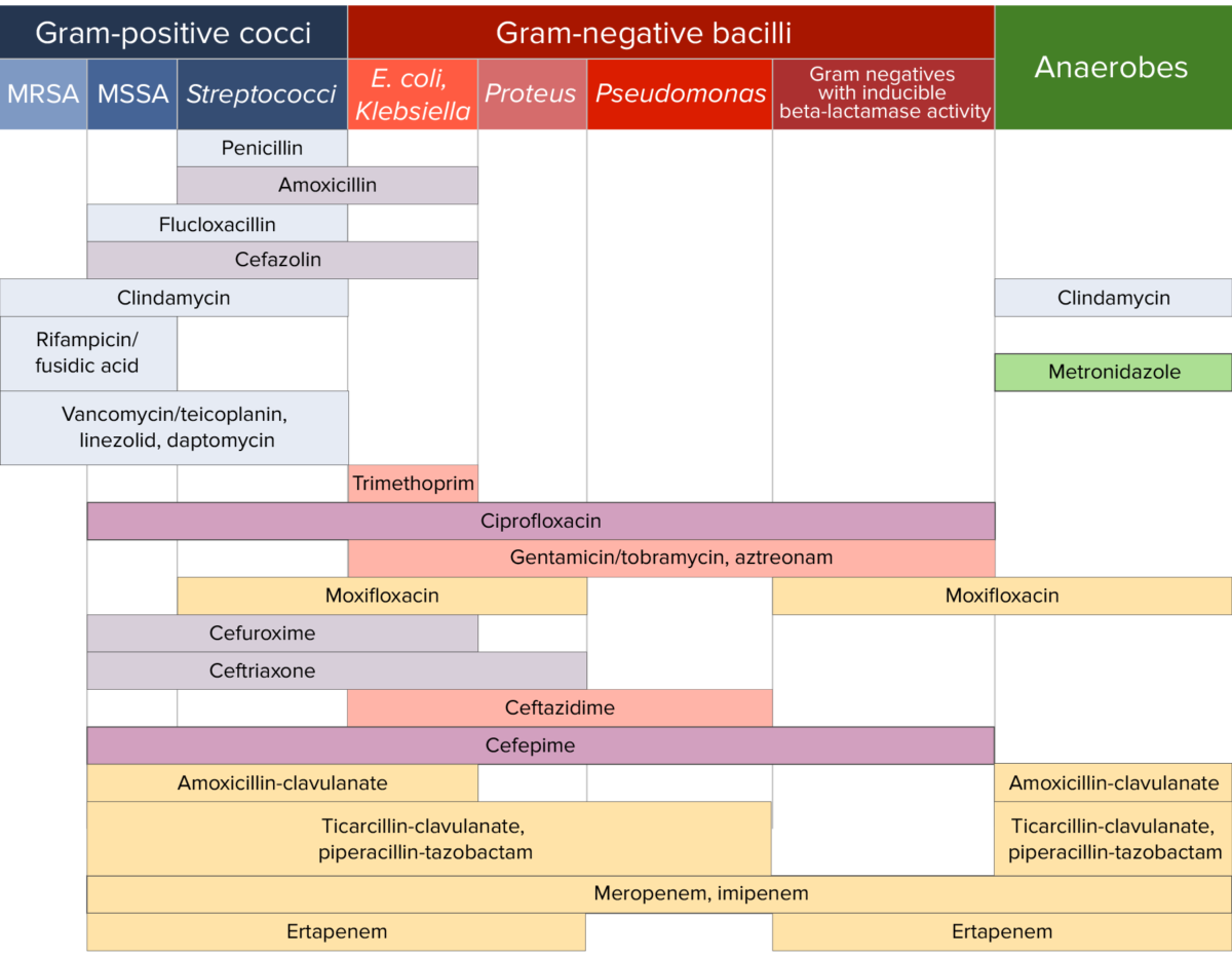 Gráfico de sensibilidade a antibióticos