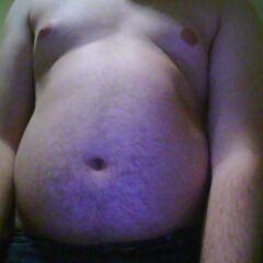 Belly of an obese teenage boy