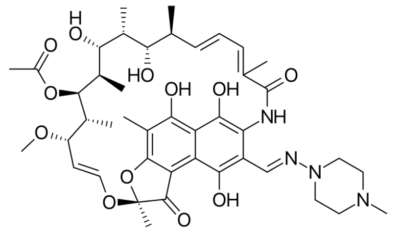 Chemical structure rifampin antimycobacterial agents