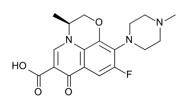 Chemical structure of levofloxacin