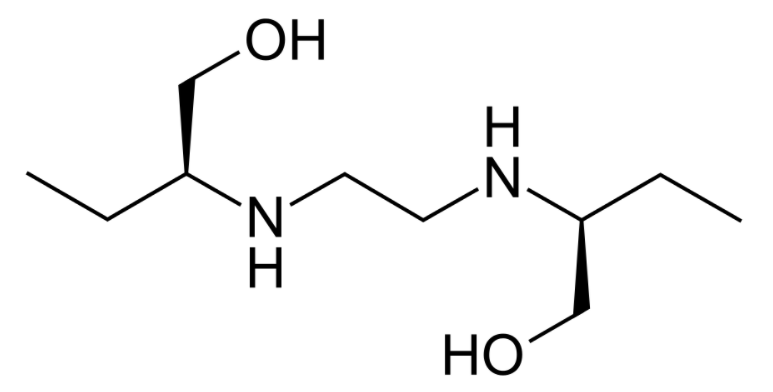 Chemical structure of ethambutanol