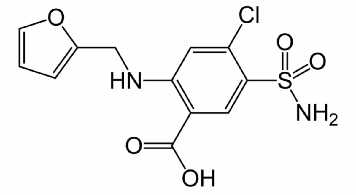 Estructura química de la furosemida