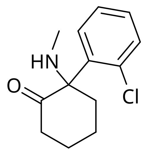Chemical structure of ketamine