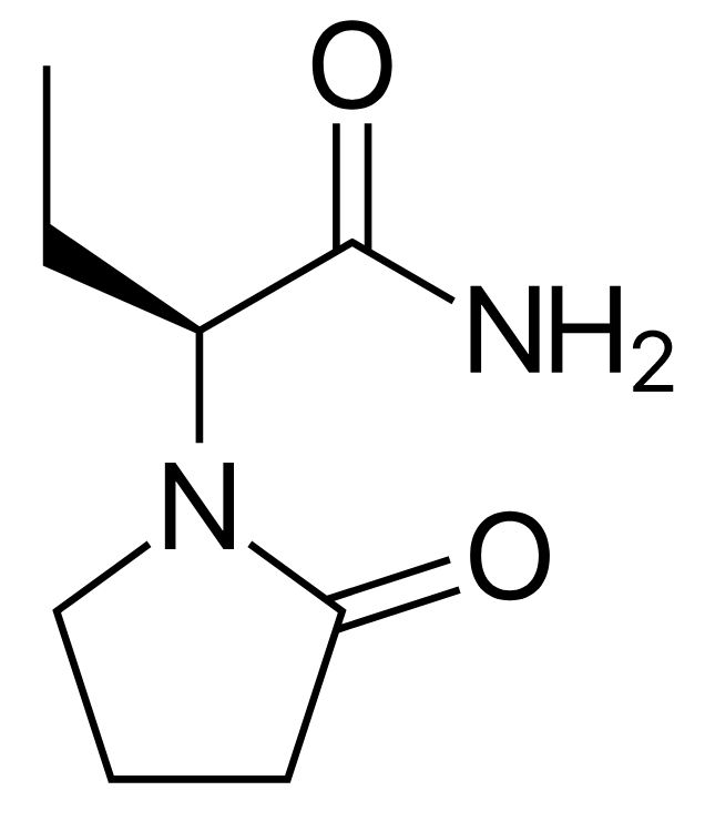 Chemical structure of levetiracetam