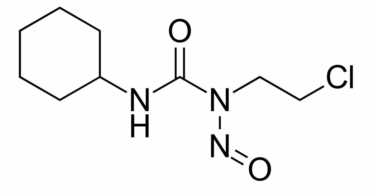 Chemical structure of lomustine