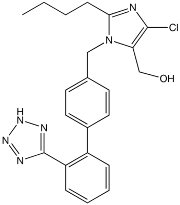 Chemical structure of losartan