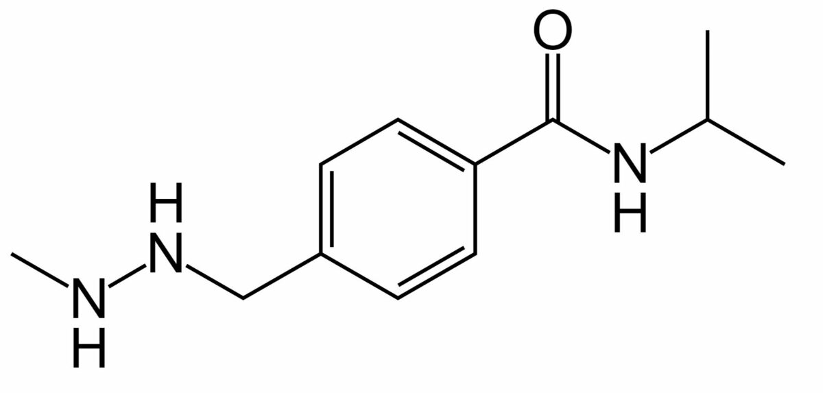 Chemical structure of procarbazine