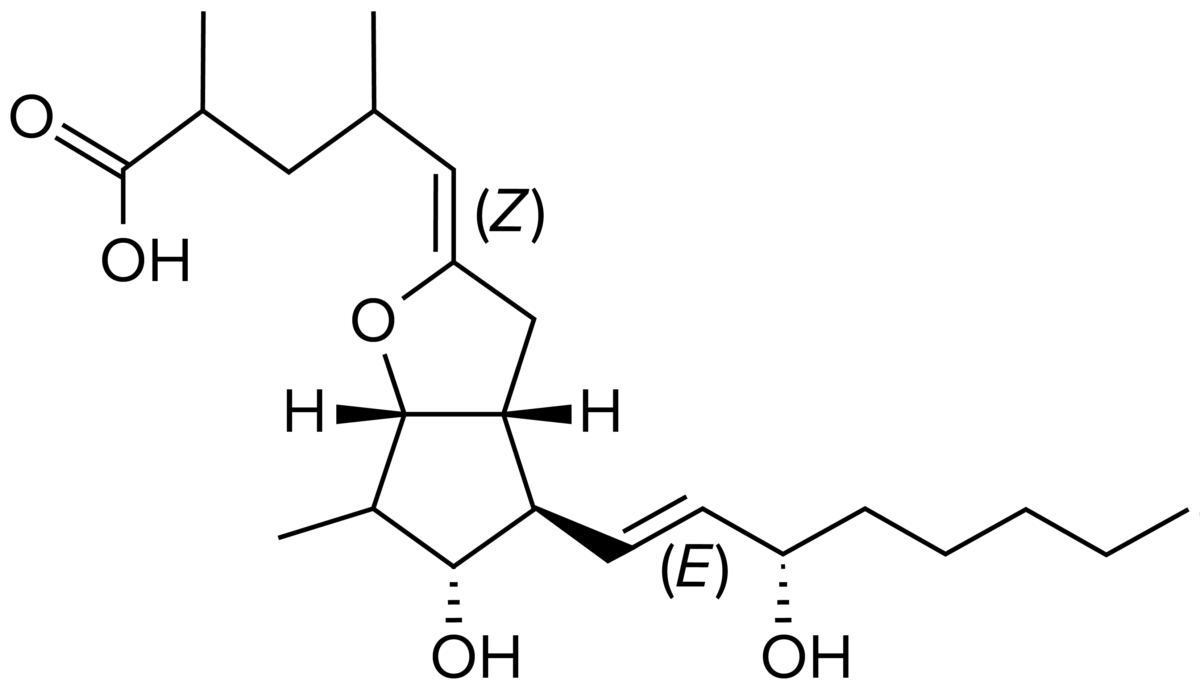 Chemical structure of prostacyclin