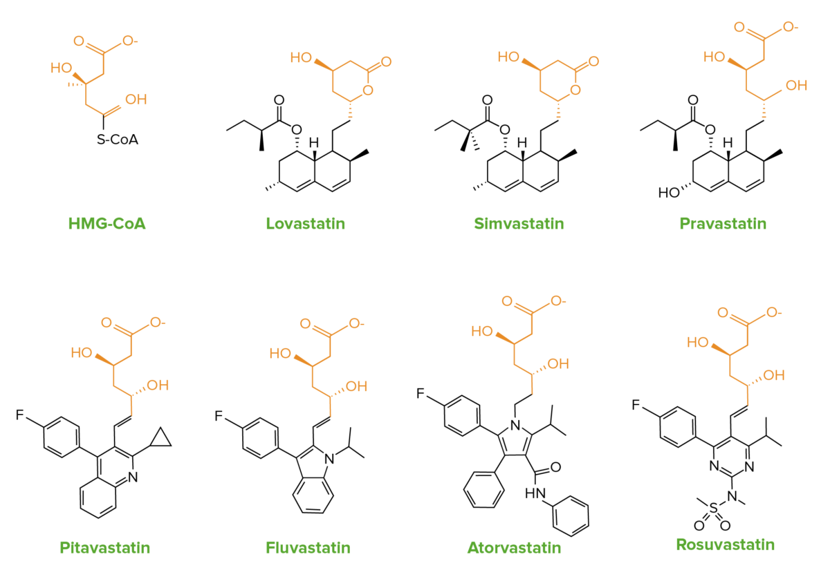 Chemical structure of statins