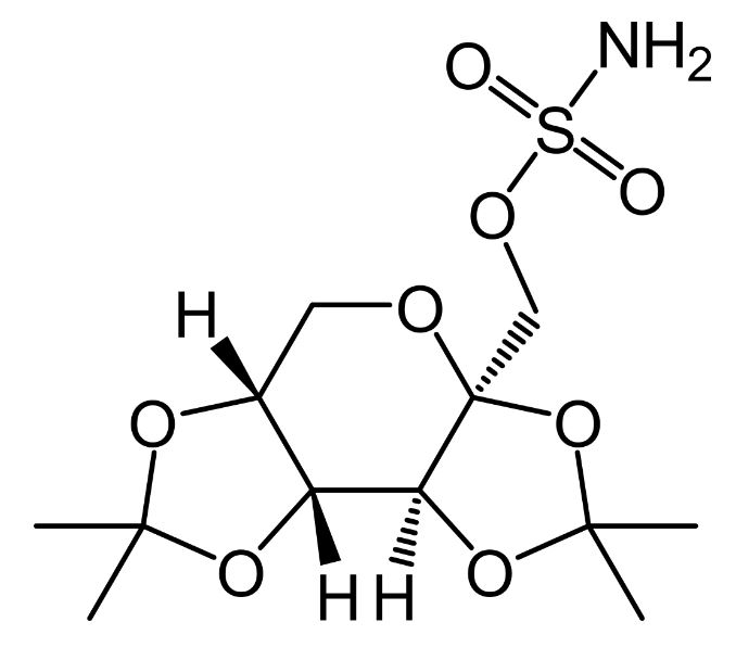 Estructura química del topiramato