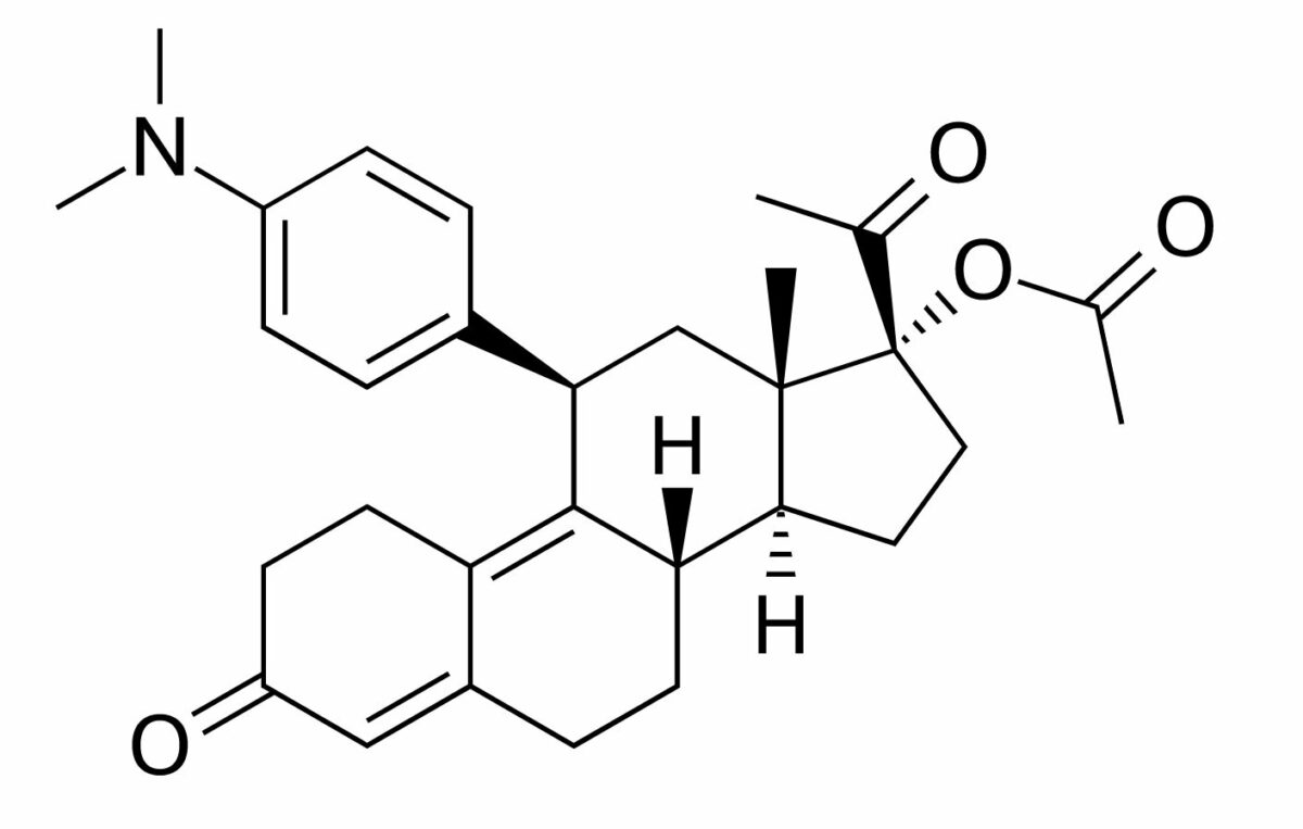 Estructura química del ulipristal