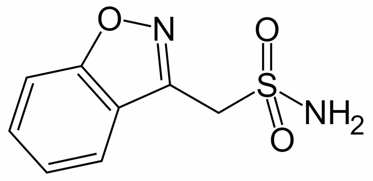 Chemical structure of zonisamide