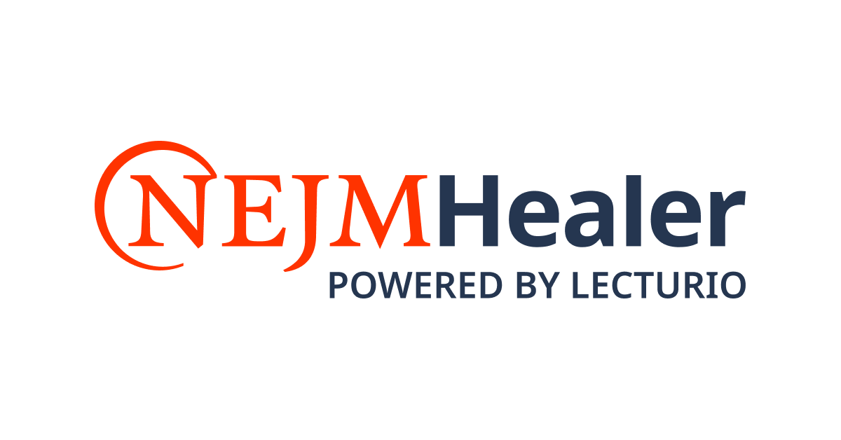 Nejmhealer powered by lecturio logo banner