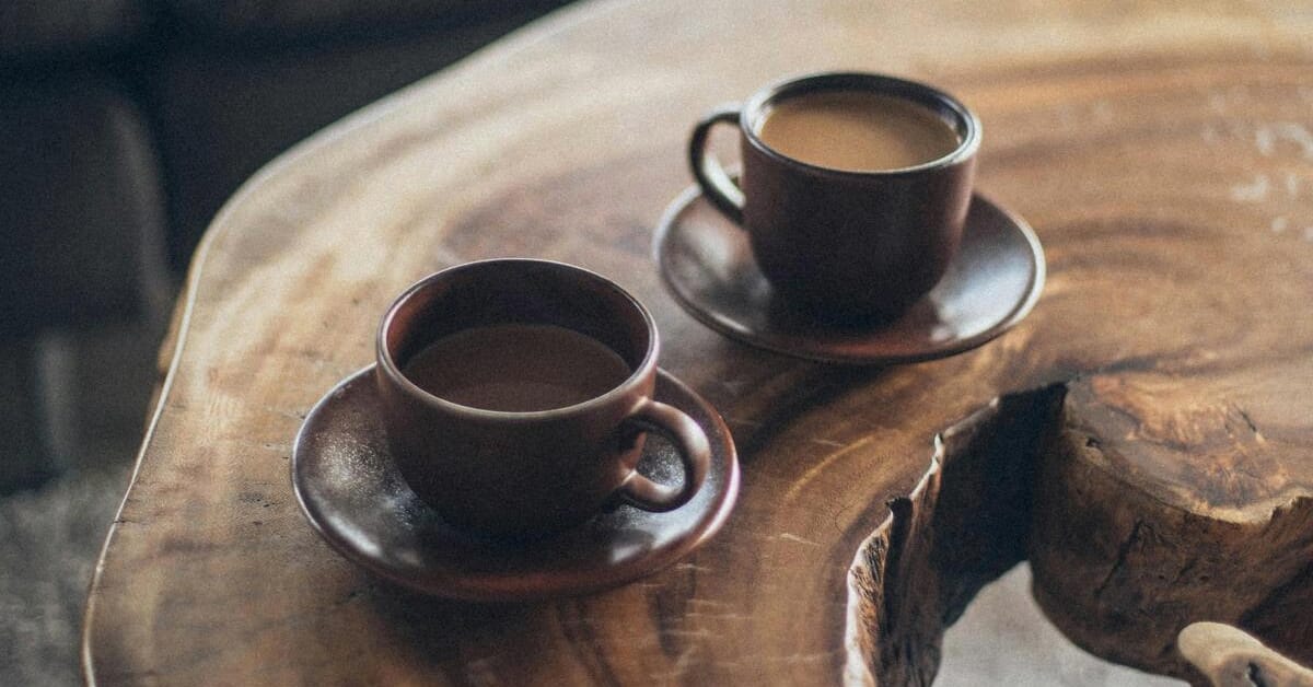 Espresso mugs on table