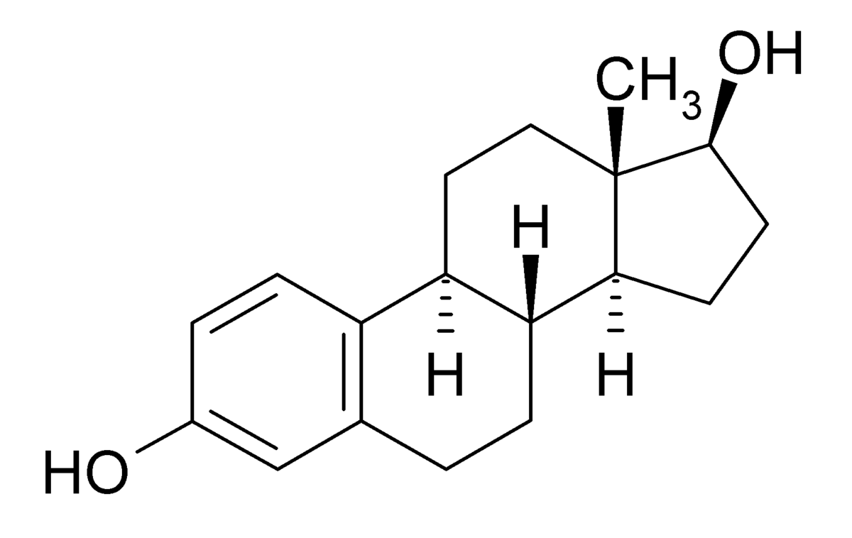 Chemical structure of estradiol