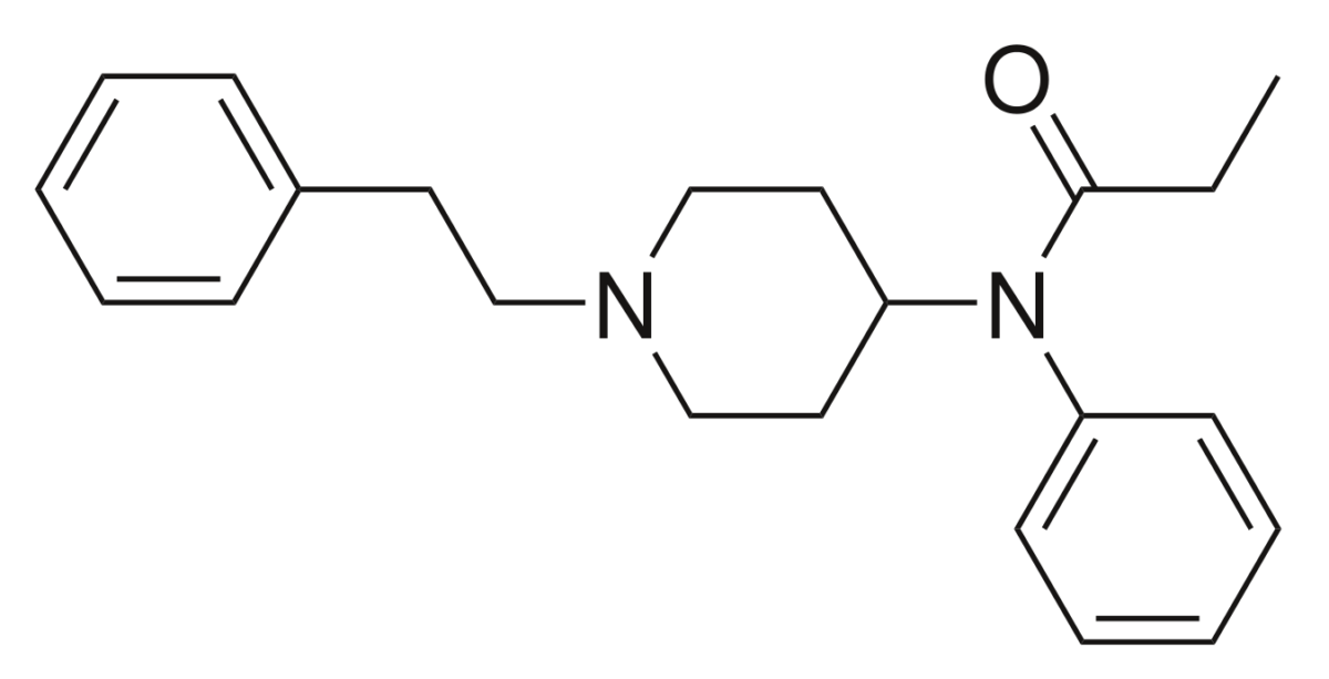 The chemical structure of fentanyl
