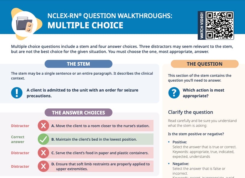 How to answer multiple choice nclex questions