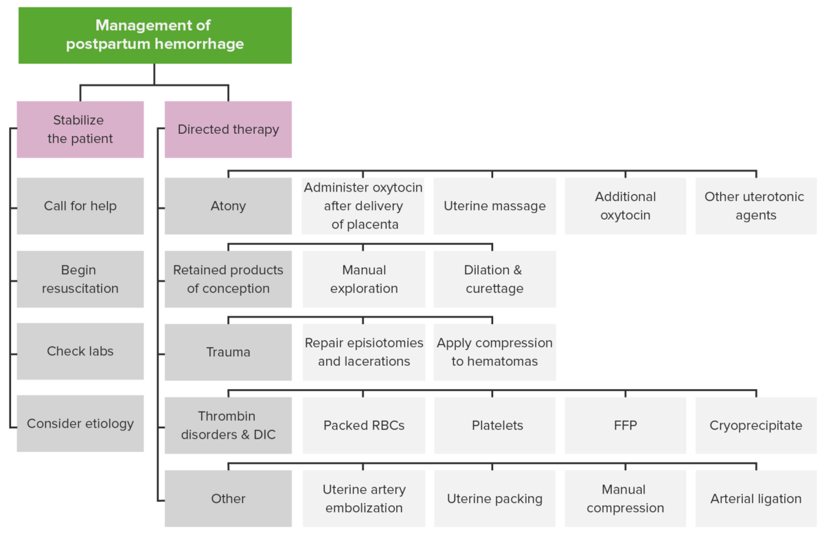 Management of postpartum hemorrhage