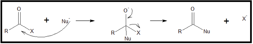 Mechanism of nucleophilic acyl substitution reactions