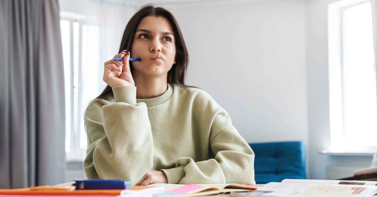 thinking student