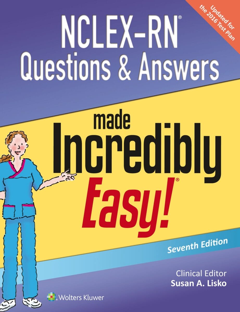 Cover for the book: nclex-rn questions & answers made incredibly easy (7th edition)