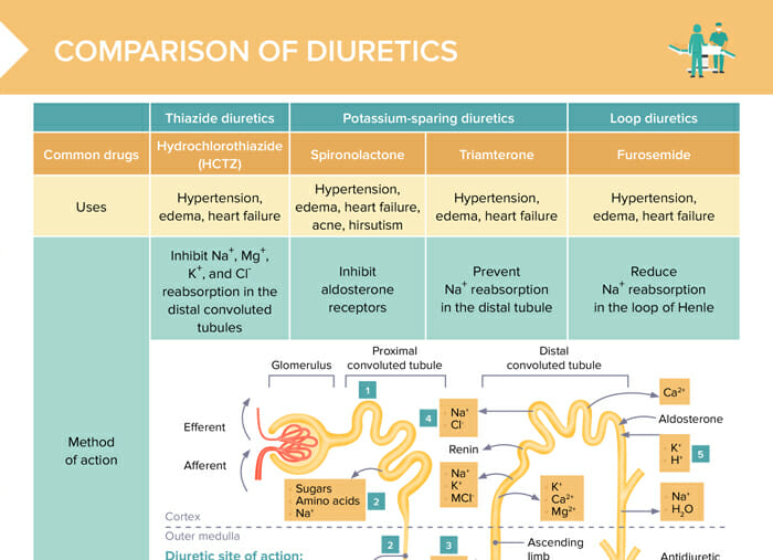 Nursing cs comparison of diuretics