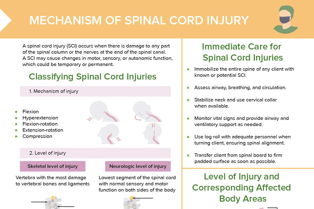 Review of spinal cord assessment, common incomplete spinal cord injuries, nursing care priorities and client education