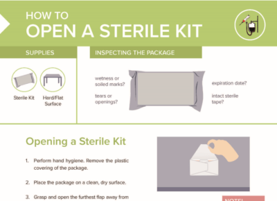 How to open a sterile kit