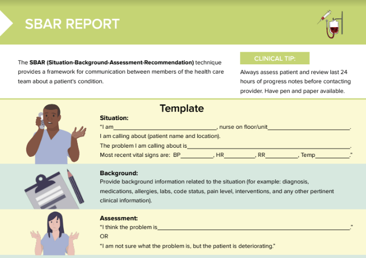 Nursing Hand Off Report Template