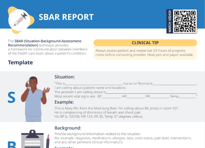 Thumbnail for Lecturio's SBAR Report Cheat Sheet