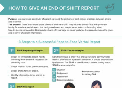 End of shift report template