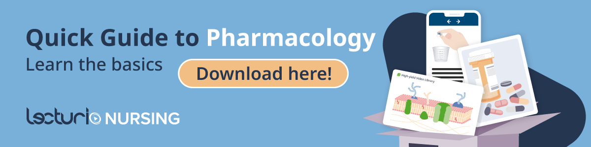 Pharmacology resource package crm banner Thumbnail of lecturio's quick guide to pharmacology