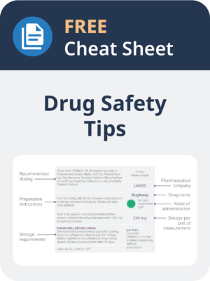Pharmacology resource package cheat sheet drug safety tips Thumbnail for lecturio's drug safety tips cheat sheet