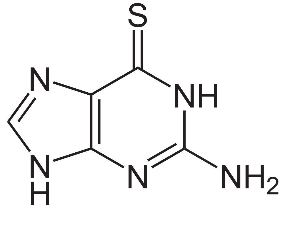 Estrutura de 6-tioguanina