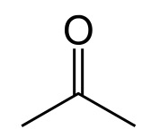 Structure of acetone