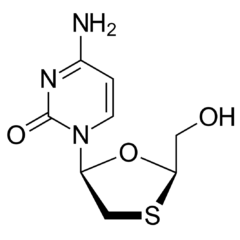 The chemical structure of lamivudine