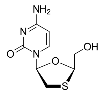 Chemical structure of lamivudine