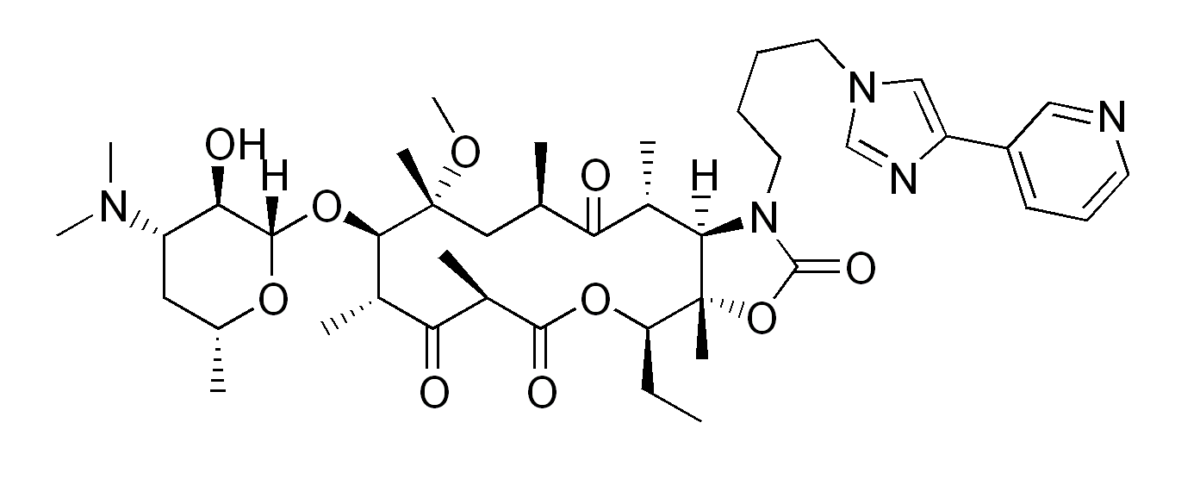 Chemical structure of telithromycin macrolides and ketolides